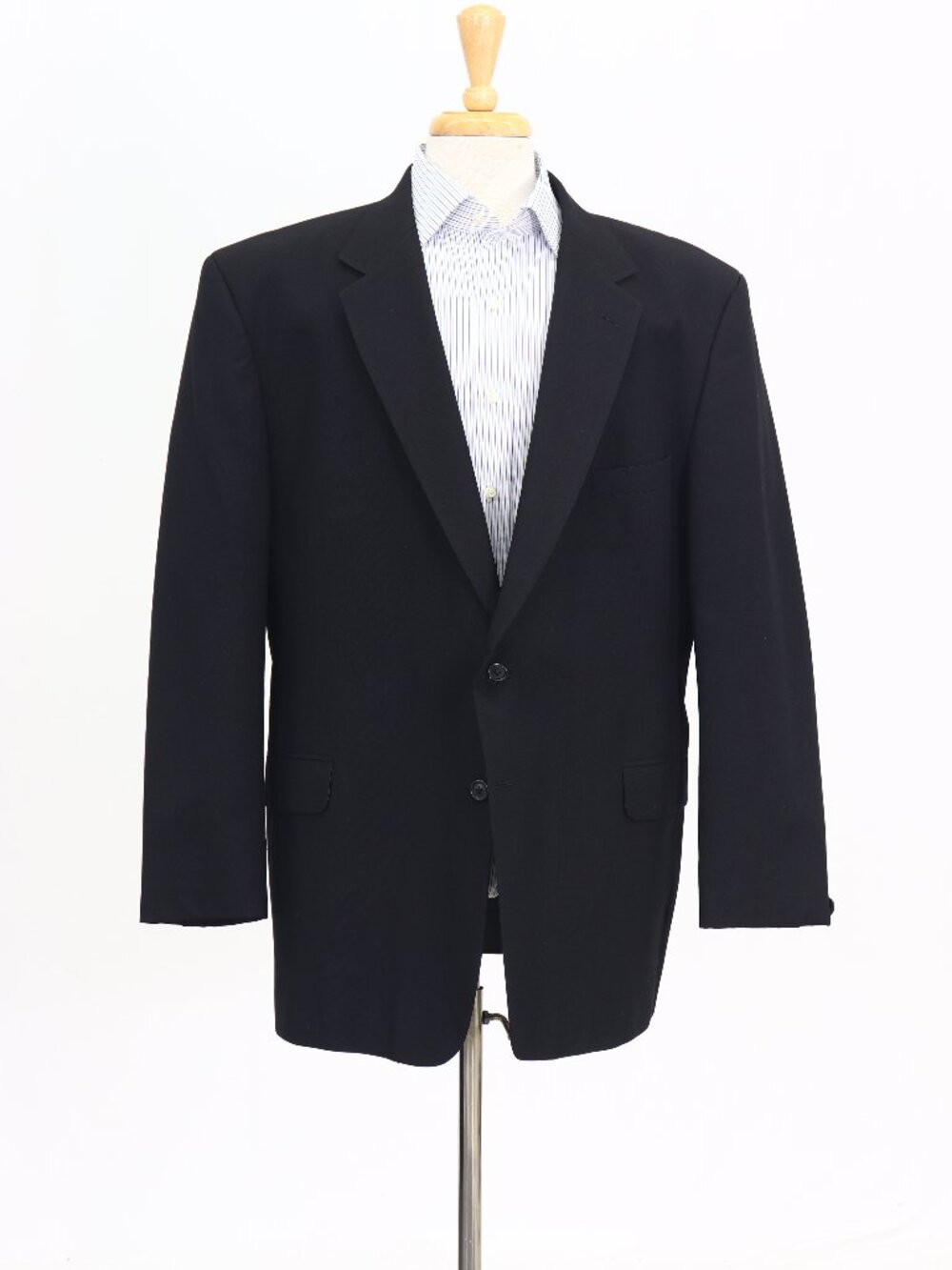 After Six 48L Black Blazer Sport Coat Jacket 2-Button Solid W898